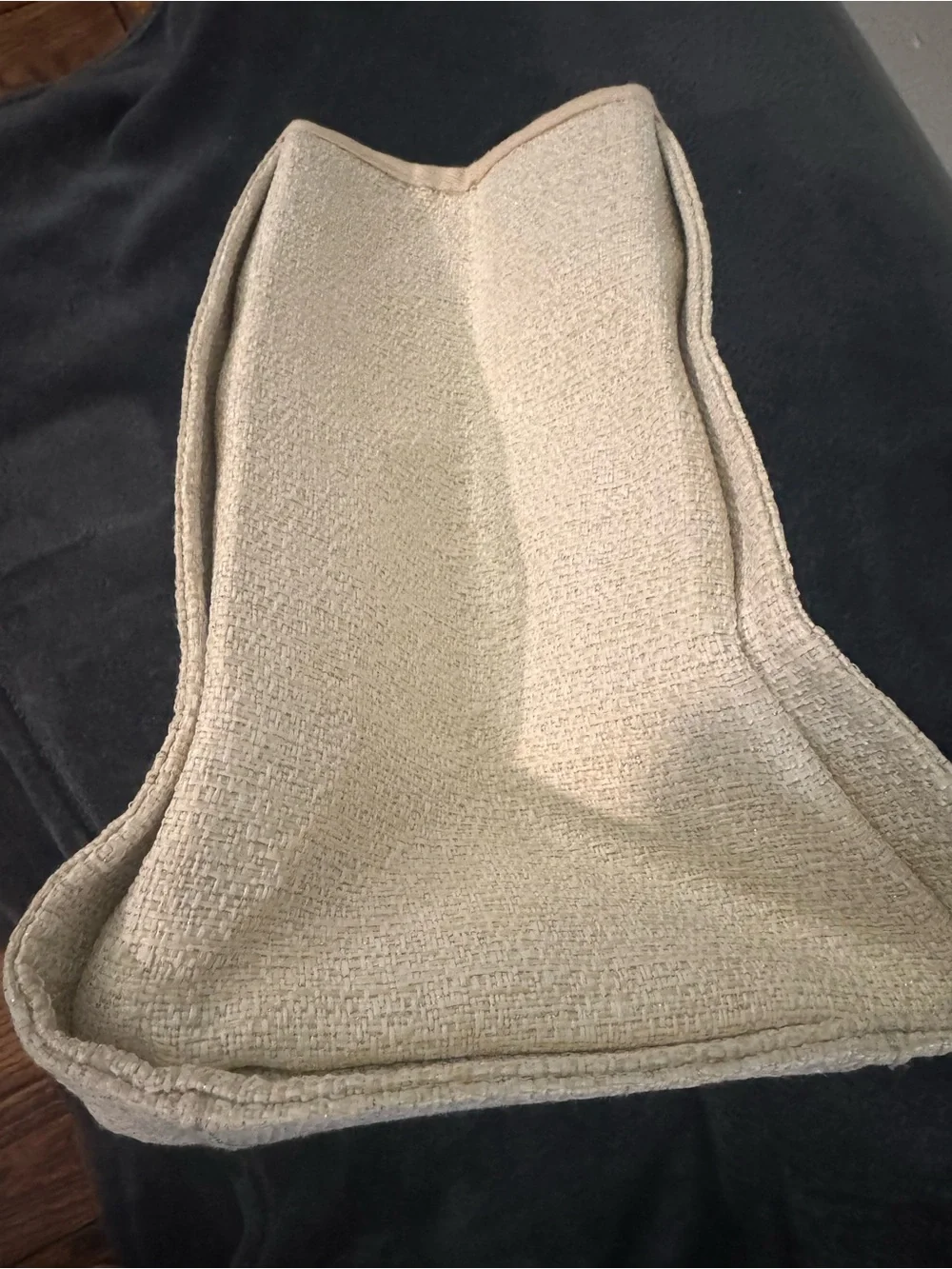 CHANEL Ivory and Gold Logo Canvas Shopper Tote